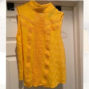 7th Avenue NY&Co. Yellow Top with Tie Back